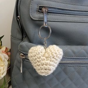 Mini Amigurumi Heart. Keychain Heart Crochet Heart